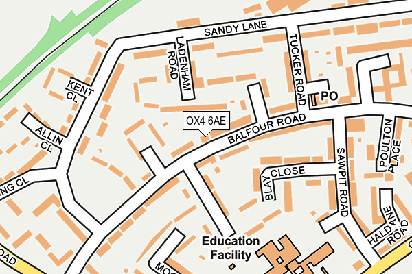 OX4 6AE map - OS OpenMap – Local (Ordnance Survey)