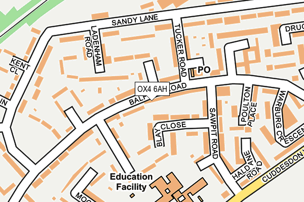 OX4 6AH map - OS OpenMap – Local (Ordnance Survey)