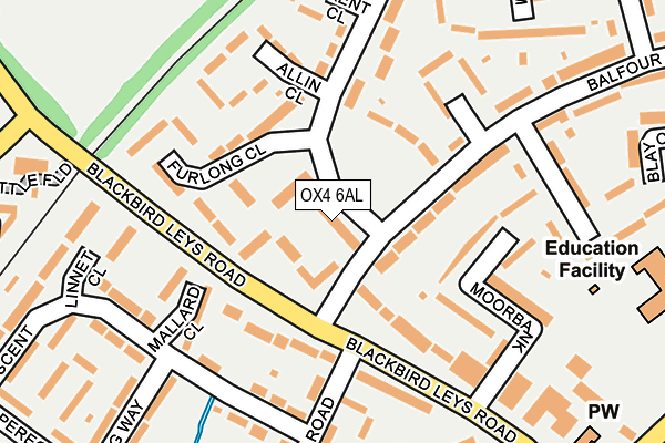 OX4 6AL map - OS OpenMap – Local (Ordnance Survey)