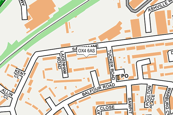 OX4 6AS map - OS OpenMap – Local (Ordnance Survey)