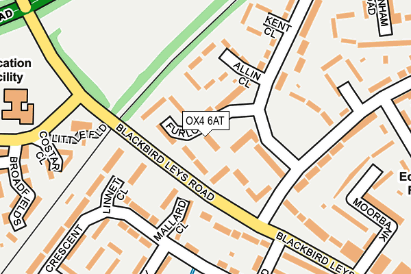 OX4 6AT map - OS OpenMap – Local (Ordnance Survey)
