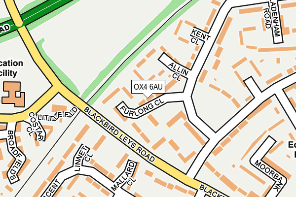 OX4 6AU map - OS OpenMap – Local (Ordnance Survey)