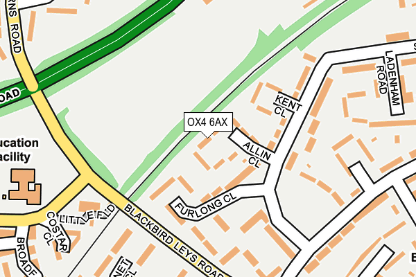 OX4 6AX map - OS OpenMap – Local (Ordnance Survey)