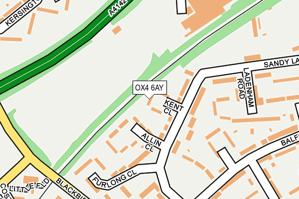 OX4 6AY map - OS OpenMap – Local (Ordnance Survey)