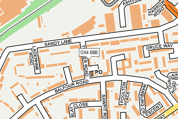 OX4 6BB map - OS OpenMap – Local (Ordnance Survey)