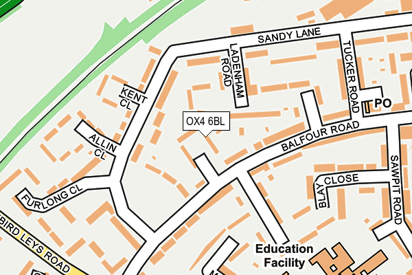 OX4 6BL map - OS OpenMap – Local (Ordnance Survey)