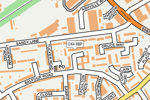 OX4 6BP map - OS OpenMap – Local (Ordnance Survey)
