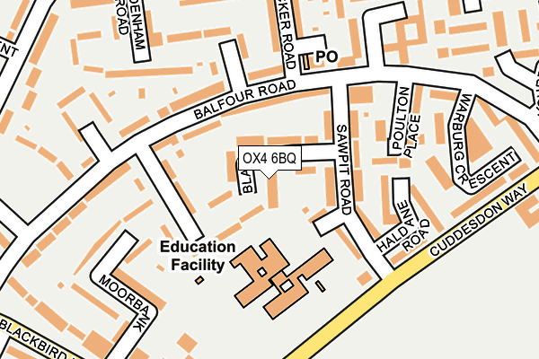 OX4 6BQ map - OS OpenMap – Local (Ordnance Survey)