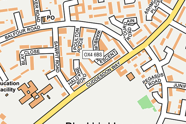 OX4 6BS map - OS OpenMap – Local (Ordnance Survey)