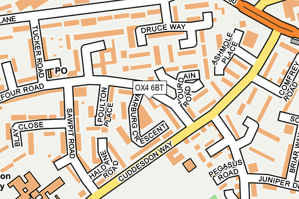 OX4 6BT map - OS OpenMap – Local (Ordnance Survey)
