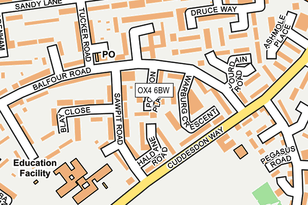 OX4 6BW map - OS OpenMap – Local (Ordnance Survey)