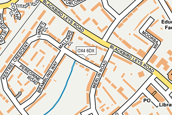 OX4 6DX map - OS OpenMap – Local (Ordnance Survey)