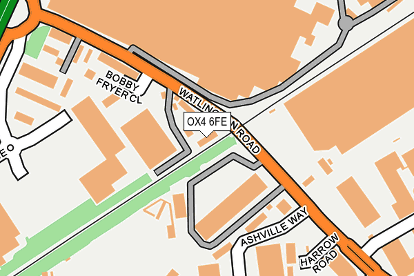 OX4 6FE map - OS OpenMap – Local (Ordnance Survey)