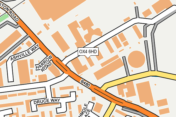 OX4 6HD map - OS OpenMap – Local (Ordnance Survey)