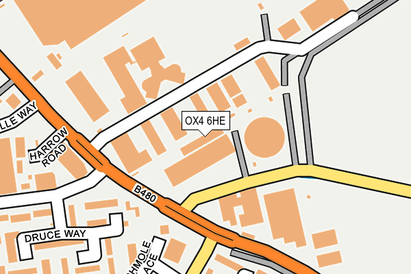 OX4 6HE map - OS OpenMap – Local (Ordnance Survey)