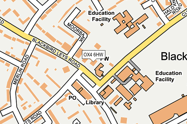OX4 6HW map - OS OpenMap – Local (Ordnance Survey)