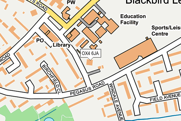 OX4 6JA map - OS OpenMap – Local (Ordnance Survey)