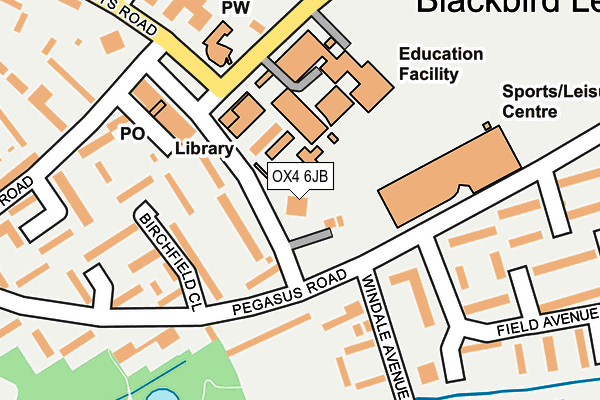 OX4 6JB map - OS OpenMap – Local (Ordnance Survey)