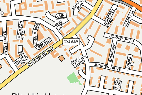 OX4 6JW map - OS OpenMap – Local (Ordnance Survey)