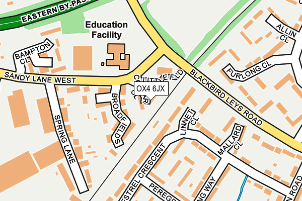 OX4 6JX map - OS OpenMap – Local (Ordnance Survey)