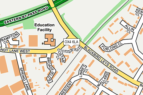 OX4 6LA map - OS OpenMap – Local (Ordnance Survey)