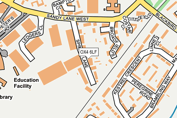 OX4 6LF map - OS OpenMap – Local (Ordnance Survey)