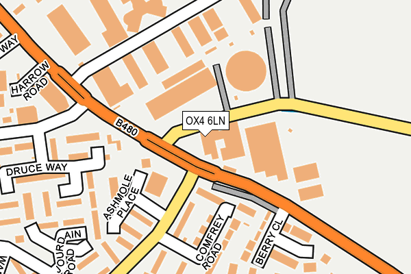 OX4 6LN map - OS OpenMap – Local (Ordnance Survey)