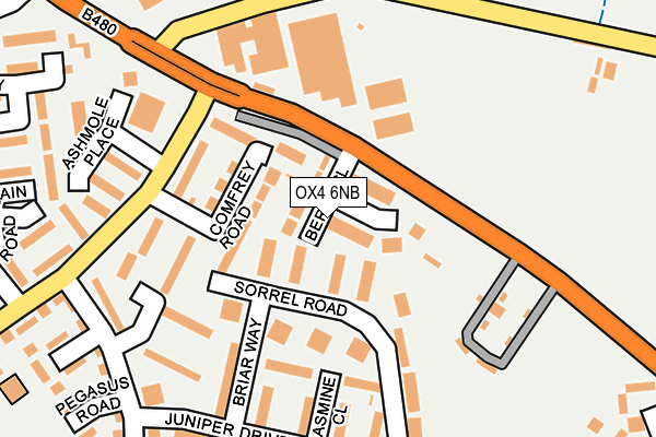 OX4 6NB map - OS OpenMap – Local (Ordnance Survey)