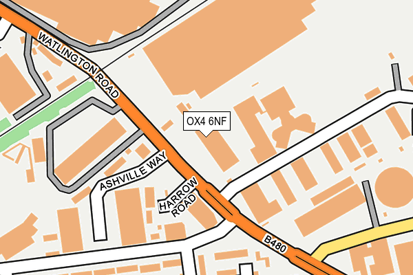 OX4 6NF map - OS OpenMap – Local (Ordnance Survey)