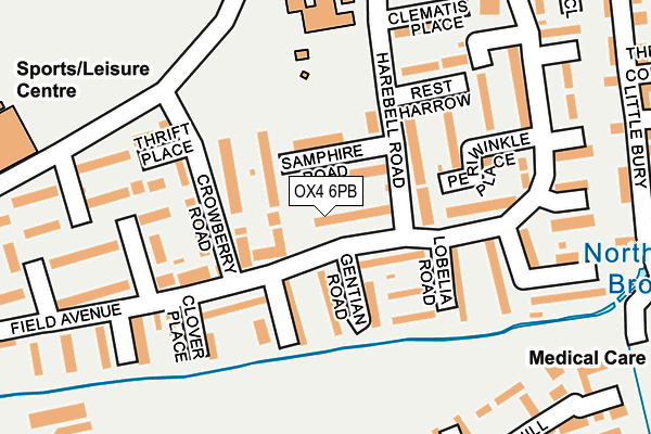 OX4 6PB map - OS OpenMap – Local (Ordnance Survey)