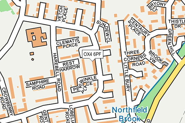 OX4 6PF map - OS OpenMap – Local (Ordnance Survey)