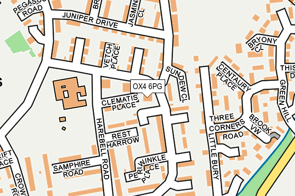 OX4 6PG map - OS OpenMap – Local (Ordnance Survey)