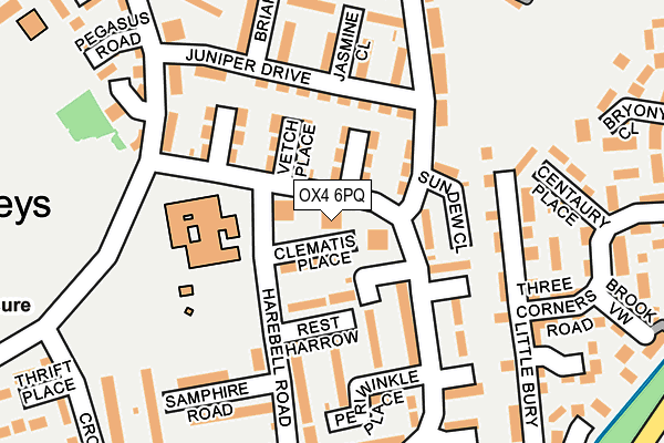 OX4 6PQ map - OS OpenMap – Local (Ordnance Survey)