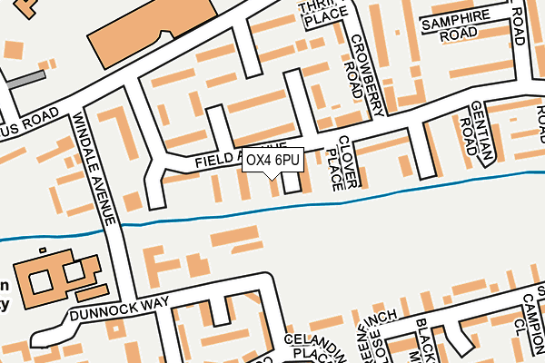 OX4 6PU map - OS OpenMap – Local (Ordnance Survey)