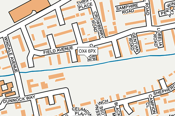 OX4 6PX map - OS OpenMap – Local (Ordnance Survey)