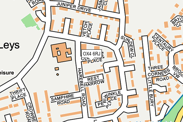 OX4 6RJ map - OS OpenMap – Local (Ordnance Survey)