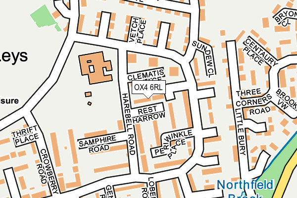 OX4 6RL map - OS OpenMap – Local (Ordnance Survey)