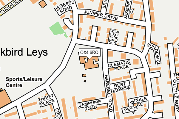 OX4 6RQ map - OS OpenMap – Local (Ordnance Survey)