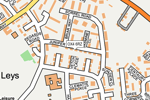 OX4 6RZ map - OS OpenMap – Local (Ordnance Survey)