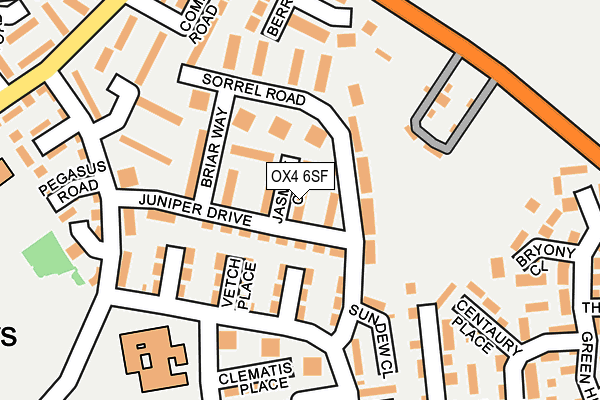 OX4 6SF map - OS OpenMap – Local (Ordnance Survey)