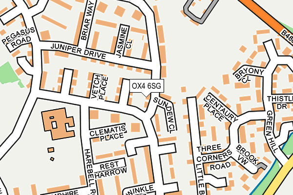 OX4 6SG map - OS OpenMap – Local (Ordnance Survey)