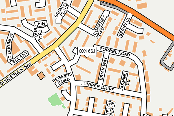 OX4 6SJ map - OS OpenMap – Local (Ordnance Survey)