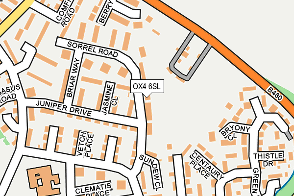 OX4 6SL map - OS OpenMap – Local (Ordnance Survey)