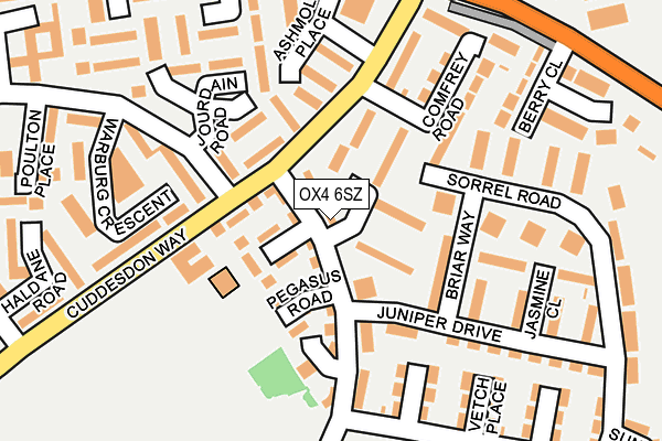 OX4 6SZ map - OS OpenMap – Local (Ordnance Survey)