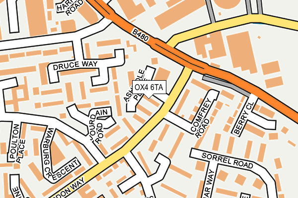 OX4 6TA map - OS OpenMap – Local (Ordnance Survey)