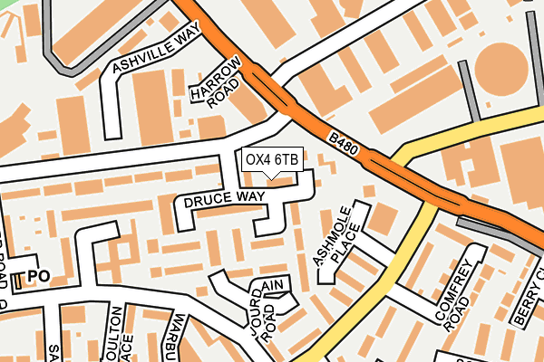 OX4 6TB map - OS OpenMap – Local (Ordnance Survey)