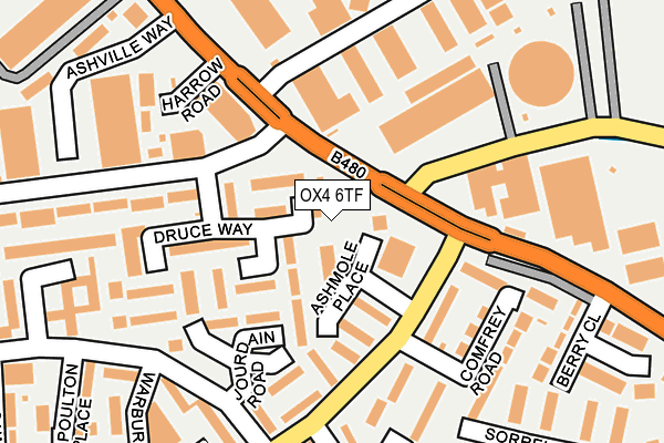 OX4 6TF map - OS OpenMap – Local (Ordnance Survey)