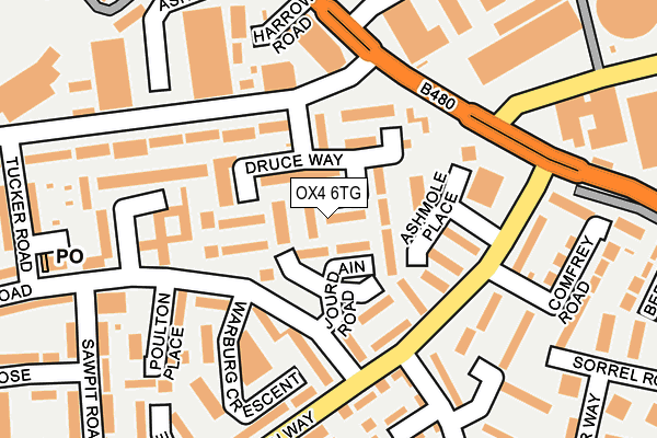 OX4 6TG map - OS OpenMap – Local (Ordnance Survey)