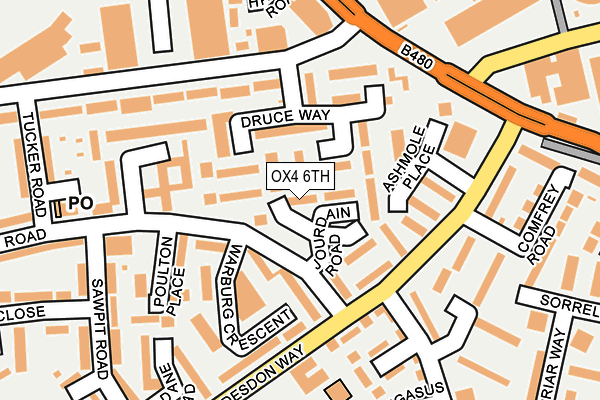 OX4 6TH map - OS OpenMap – Local (Ordnance Survey)