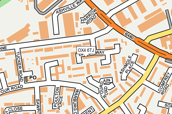 OX4 6TJ map - OS OpenMap – Local (Ordnance Survey)